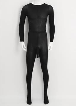 Transparant Heren Rompertje - Eendelig Full-Body Pak met Panty en Penishoes — thumbnail 4