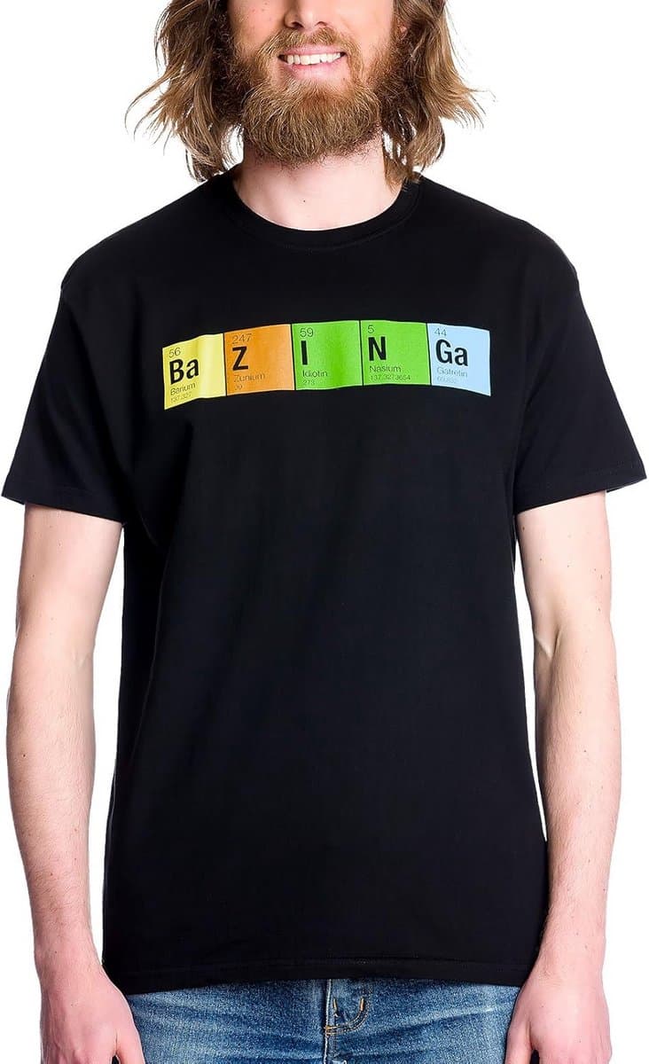 The Big Bang Theory Bazinga T-shirt - Fanshirt met opdruk voor Seriejunkies — afbeelding 1