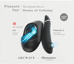 Pleasure Pair Couples Kit With Arcwave Ion Pleasure Air Stroker & Womanizer Premium 2 Pleasure Air Clitoral Stimulator — thumbnail 7