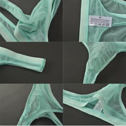 Comfortabele IJzige Zijden Heren String Ondergoed T-Back G-String — thumbnail 2