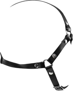 Rimba - Lederen Hoofdharnas met Collar en Neushaak - Zwart — thumbnail 9