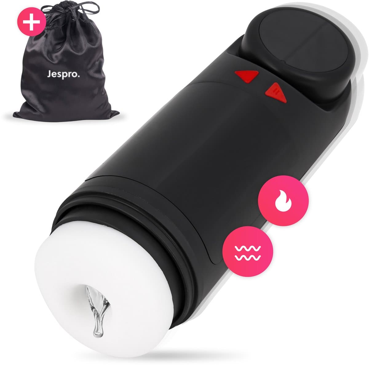Jespro automatische Blowjob Simulator - 10 standen - Masturbator voor man - Voor mannen elektrisch - Verwarming - Sex toys - Penis vibrator - Vagina - Pocket pussy — afbeelding 1