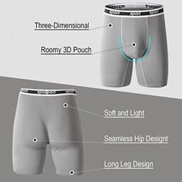 Heren Boxershorts Micro Modal Naadloze U Pouch Lange Been Ondergoed Ademend Anti Schuren Comfortabele Tailleband Sport Reizen — thumbnail 6