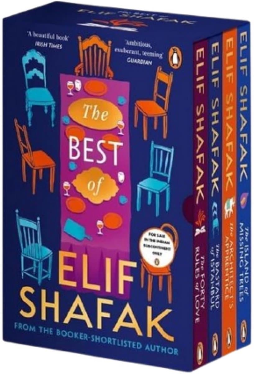 Elif Şafak 4 Boeken Boxset: De Veertig Regels van de Liefde, De Bastaard van Istanbul, De Leerling van de Architect, Het Eiland van de Verdwenen Bomen — afbeelding 1
