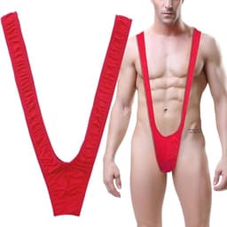 VemeFufu String voor heren, Borat mankini, sexy ondergoed, badpak, string, borot, lingerie, kostuum voor mannen, Halloween, kerstcadeau, eenheidsmaat — thumbnail 2
