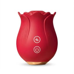 SF Toys – Roos Vibrator rood - 12 Zuigstanden - Clitoris Stimulator - Waterdicht - USB Oplaadbaar - Siliconen - Beschikbaar in 3 kleuren — thumbnail 1