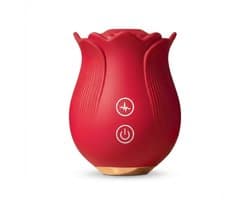 SF Toys – Roos Vibrator rood - 12 Zuigstanden - Clitoris Stimulator - Waterdicht - USB Oplaadbaar - Siliconen - Beschikbaar in 3 kleuren