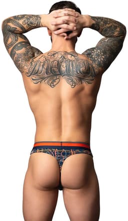 Thong - L/XL - Navy Marble — thumbnail 4