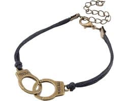 Handboeien Armband Bronskleurig Metaal - Verstelbare Dames & Meisjes Charm Armband