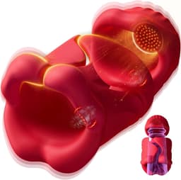 Daity Masturbator – Openbare Kunst Vagina Blowjob Simulator – Dual Lip Grip Trainer met 9 Vibratiestanden – 360° Full-Surround Penis Vibrator – Sex Toys voor Mannen — thumbnail 1