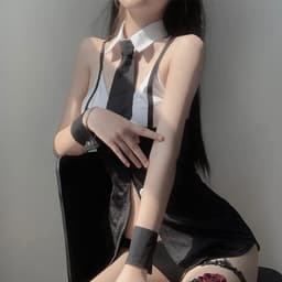 Sexy Dames Kantoor Verkleedkostuum - Strakke Minirok Uniform voor Cosplay — thumbnail 5