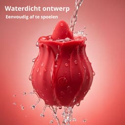 SF Toys – Rozen Tong Vibrator – Clitorale Stimulator – Magnetisch Oplaadbaar – Waterdicht – 10 Vibratiestanden – Rood — thumbnail 6