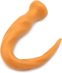 Gold Play - Extra Lange Anaal Dildo - Zachte Siliconen - Twist - Maat M — thumbnail 7