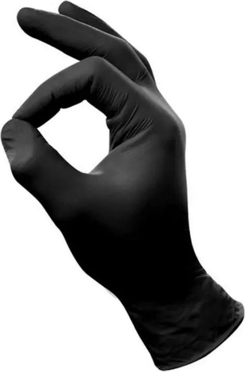 Wegwerp handschoenen - Nitril handschoenen - Zwart - M - Poedervrij - 100 stuks — afbeelding 1