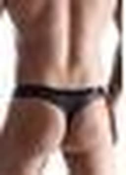 LINGERIE OUTLET Wetlook Men's Thong black 2XL — thumbnail 7
