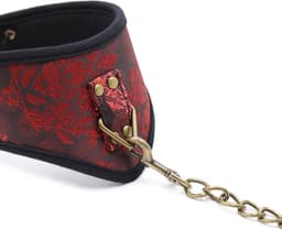 Banoch - posture Collar & leash Courtesan Red - halsband met riem - rood - bdsm — thumbnail 13