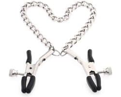 Twee Tepelklemmen Met Ketting - BDSM