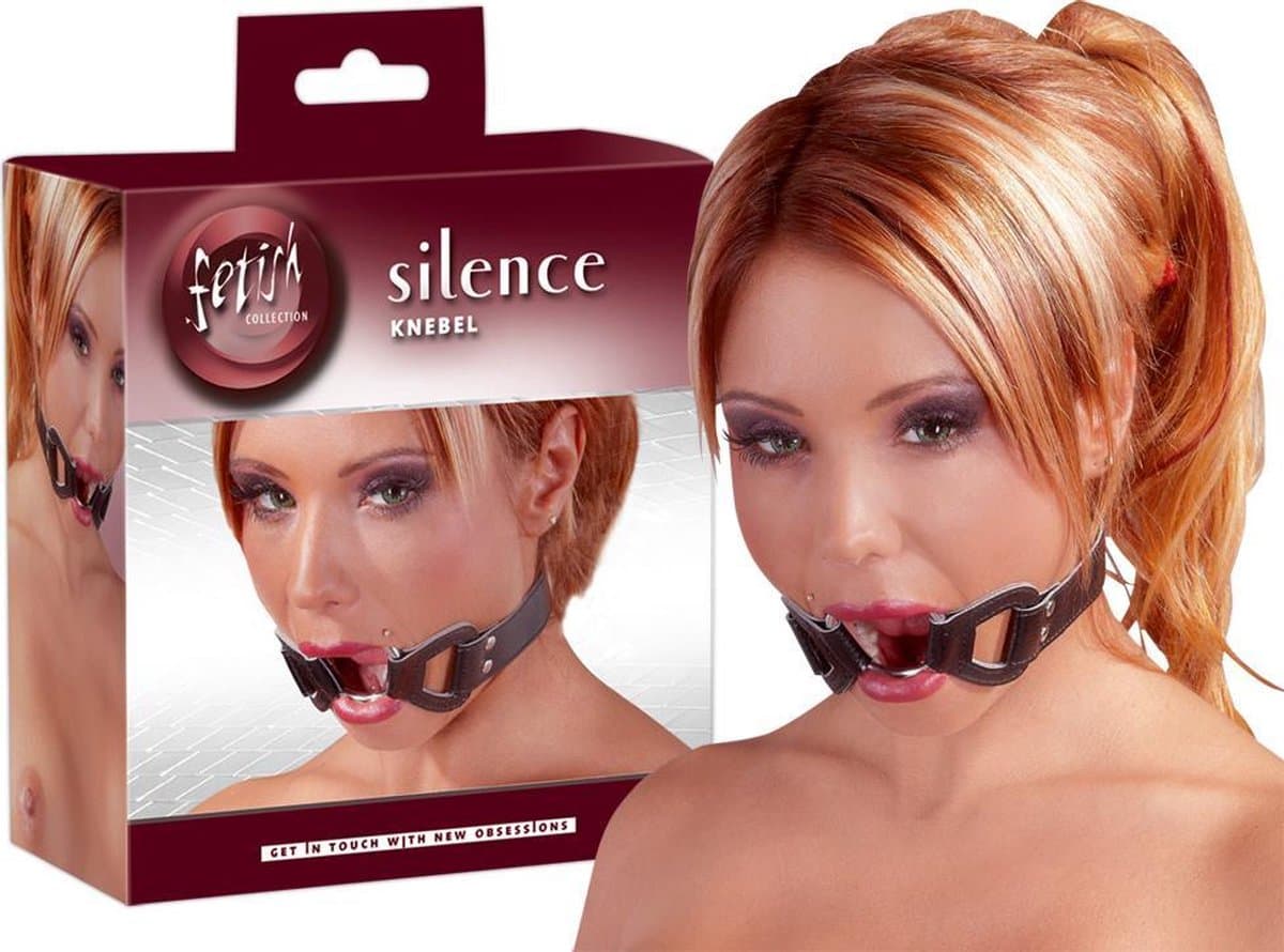 Fetish Collection – Lederen Verstelbare Ring Gag voor de Onderdanige Slaaf - Zwart — afbeelding 1