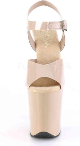Pleaser - FLAMINGO-808N Sandaal met enkelband, Paaldans schoenen - Paaldans schoenen - 36 Shoes - Creme — thumbnail 2