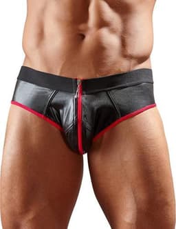 Slip Met Open Achterkant - Zwart/Rood — thumbnail 9