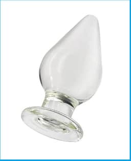 Buttplug XXL kristalglas- anaalplug- grote anale dildo - Ø 75mm - helder glazen dildo- sex anale butt plug seksspeelgoed voor mannen en vrouwen — thumbnail 2