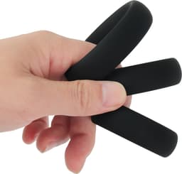 Banoch | Cockring set donut trio | zwart siliconen | Ø 40/45/50 mm — thumbnail 2