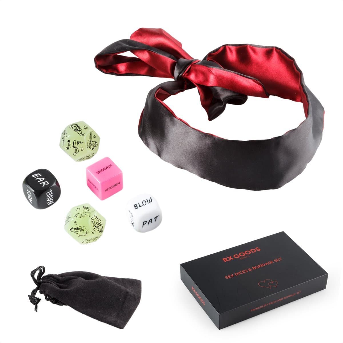 RX Goods Erotische Seks Dobbelstenen Set met Bondage – Kamasutra Spel Volwassenen - Sex Speeltjes - Cadeau — afbeelding 1
