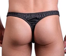 Mister B leren heren string slip zwart - xl — thumbnail 2