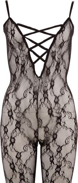 Mandy Mystery Lingerie – Erotische Catsuit met Diep Stretchend Decolleté voor Pure Opwinding – Maat M/L – Zwart — thumbnail 5