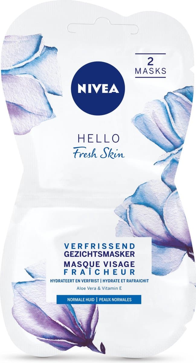 NIVEA Essentials Verfrissend Hydraterend Masker - 2 x 7,5 ml - Gezichtsmasker — afbeelding 1