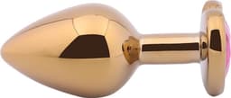 Banoch - Buttplug Coeur d'Or Rose Small - Goud Metaal - Hart - Diamant Steen Roze — thumbnail 4