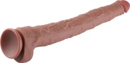 Wildolo Kolos XXXL Dildo met Zuignap 55 cm – Grote Realistische Siliconen Dildo – Bruin — thumbnail 2