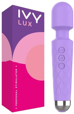 IVY LUX Wand Massager – Krachtige Draadloze Stimulator | 20 Vibratiepatronen & 8 Snelheden | Waterdicht, Fluisterstil & USB Oplaadbaar | Hypoallergeen & Ergonomisch Design — thumbnail 1