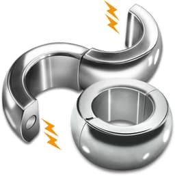 Magnetische ovalen ballstretcher 30 mm - ballenspreider -metaal - rvs - cockring — thumbnail 1