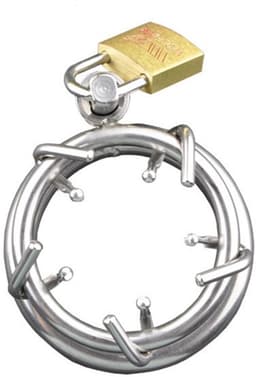 Nooitmeersaai - Kuisheidkooi met hangslotje - Metaal - Zilver - 45mm — thumbnail 1