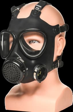 XR Brands - Inhaler Gas Masker Met Fles - Zwart & Wit — thumbnail 7