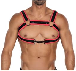 Cut4Men - Fetish Harnas - Tuigje - Neo - Rood/Zwart — thumbnail 6