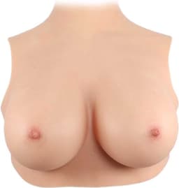Siliconen nep borsten - Travestiet - Crossdresser - Transgender - Prothese - Ronde hals - Cup G - Voor 60 t/m 100 KILOGRAM — thumbnail 1