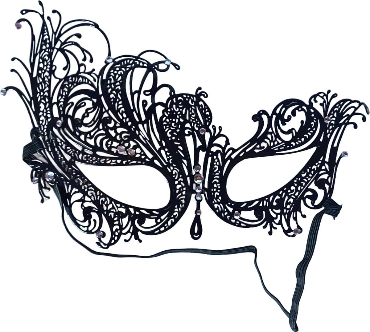 Masker gala - Zwart - gezichts masker - Masker vrouw - Rollespel masker - Bal masker - Carnaval masker - Gemaskerd bal - BDSM - Rollespel — afbeelding 1