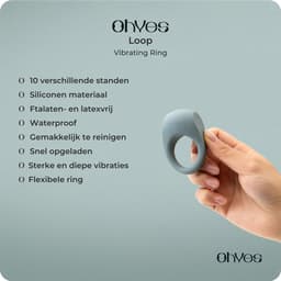 OHYES Loop - Cockring Vibrerend - Siliconen Penisring - Sex Toys voor koppels - Stone Green — thumbnail 4