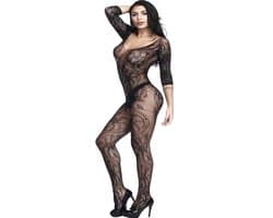 CHPN - Sexy bodysuit van kant - Kanten bodysuit - Sexpakje - Met open kruis - Peek-a-boo lingerie - Sexy Lingerie Set - One Size - Sexy Body - Zwart - Lace