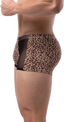 LekkerStout Luipaard Boxershort - Mesh - Bruin - Sexy Herenlingerie | XL | ( LS271 ) — thumbnail 6