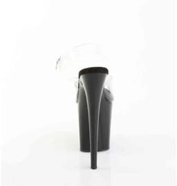 Pleaser - FLAMINGO808PREM Sandaal met enkelband, Paaldans schoenen - US 7 - 37 Shoes - Transparant — thumbnail 5