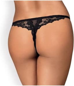 Obsessive Letica Kruisloze String  - Erotisch Onderbroek - Maat L/XL - Zwart — thumbnail 2