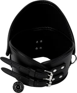 Banoch - Posture collar black extra - pu leer - zwart - bdsm — thumbnail 6