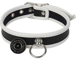 Banoch - Collar of O White - wit pu leer - halsband bdsm