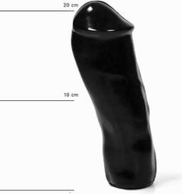 All Black  Zwarte realistische dildo - 20 cm — thumbnail 3