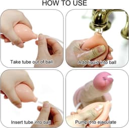 Lovetoy - Zachte Dildo Met Balzak En Squirt Functie - 20 cm - Lichte Huidskleur — thumbnail 3
