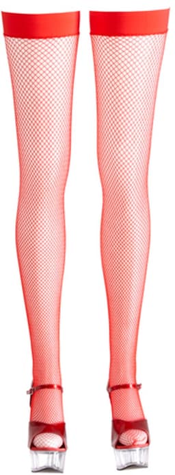 Cottelli Collection – Sexy Kousen met Visnet Motief voor Vurige Passie – Maat XL - Rood — thumbnail 7