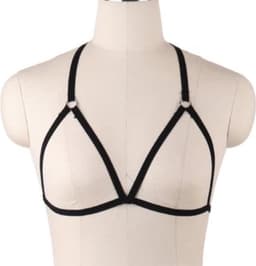 BH Harnas - Zwart - Sexy Lingerie - Erotische BH - Elastisch — thumbnail 3